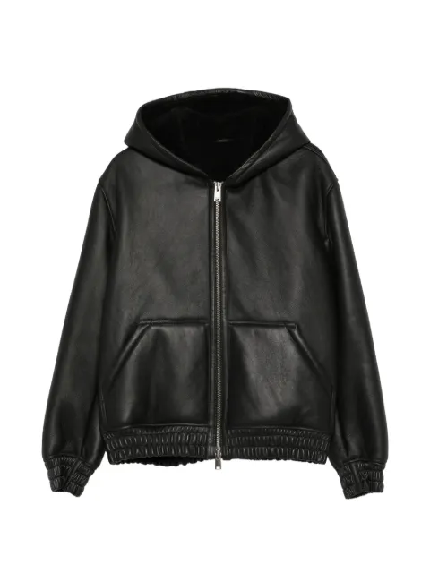 Arma hooded leather jacket