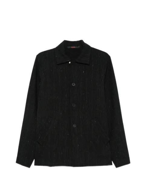 Ma+ pinstripe-pattern button-up jacket