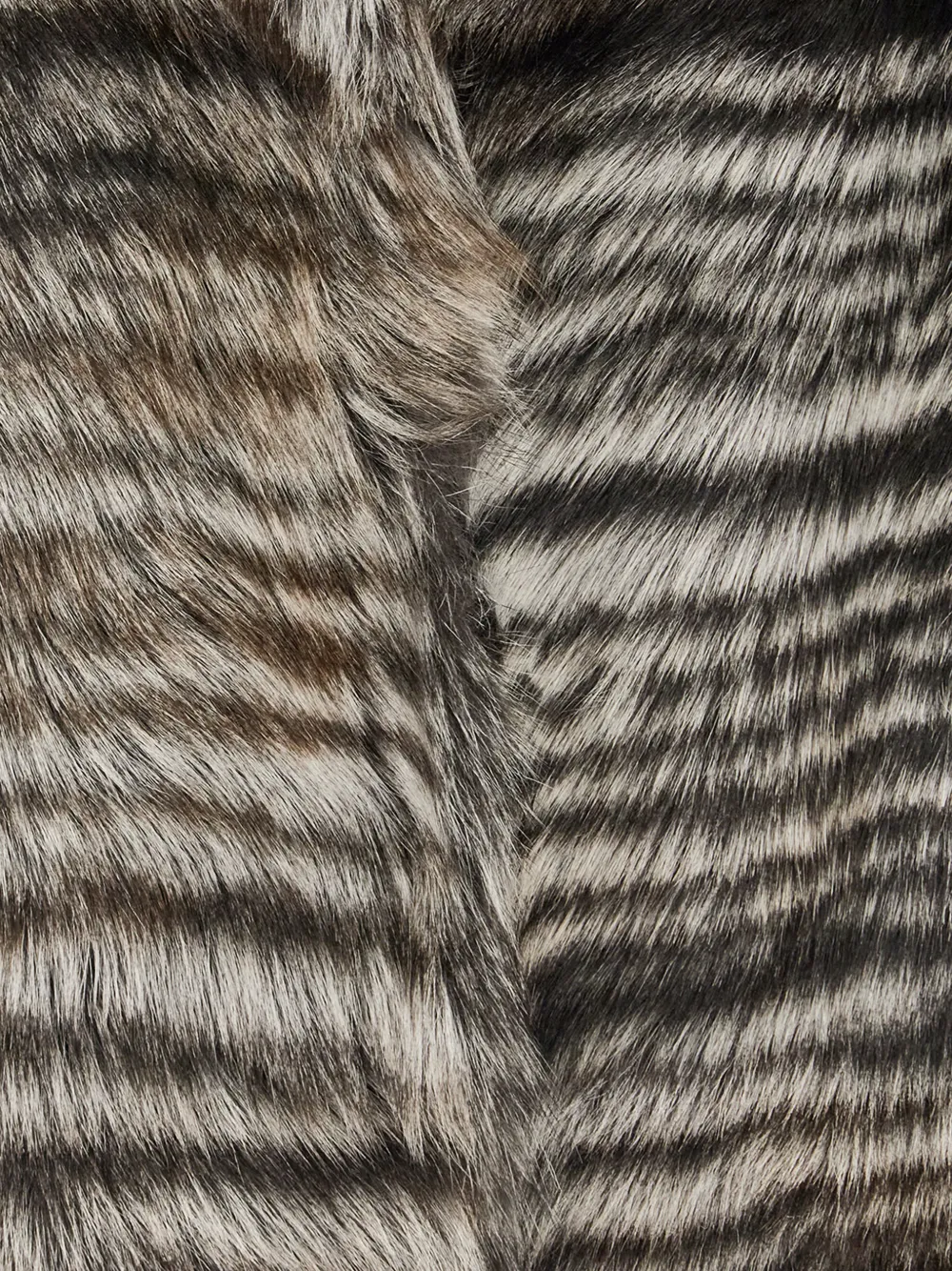 Drome striped faux-fur jacket Grijs