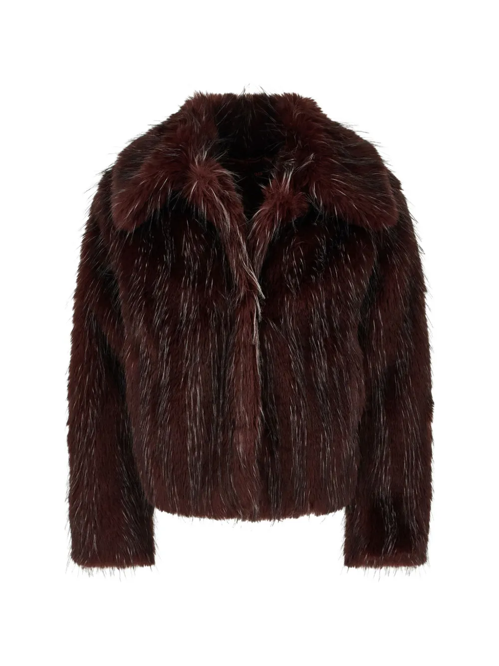 BOSS Cefura relaxed-fit coat in eye-catching faux fur - Rosso