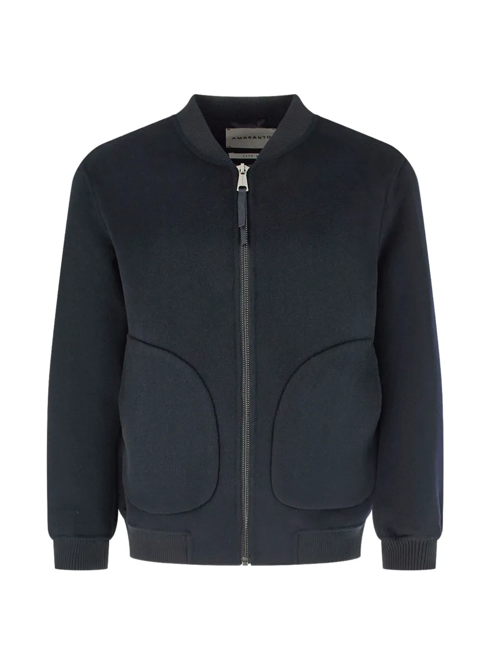 Amaranto Zip-up Bomber Jacket In Blue