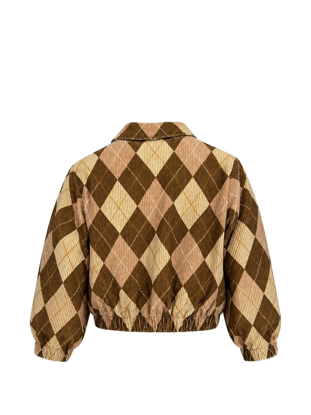 Fendi Kids argyle corduroy jacket Bruin