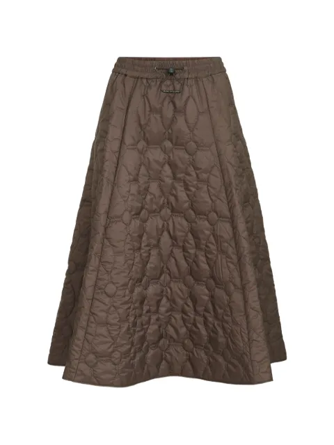 Brunello Cucinelli quilted matte-finish midi skirt