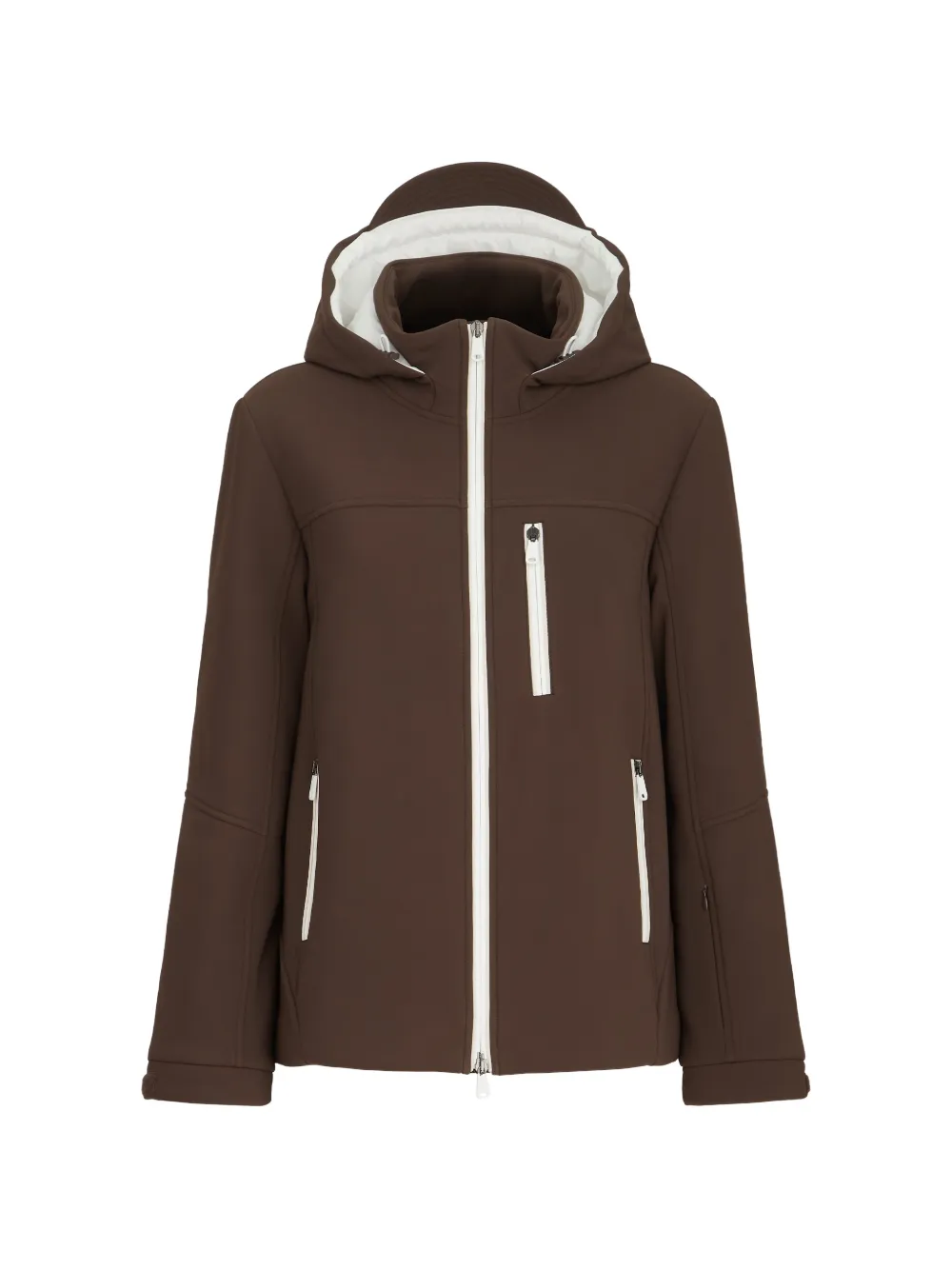Brunello Cucinelli bonded techno fabric hooded mountain jacket with Thermore® padding - Brown