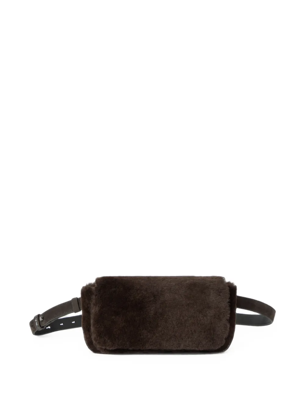 Brunello Cucinelli Kleine Explorer tas met ceintuur en sierketting Bruin