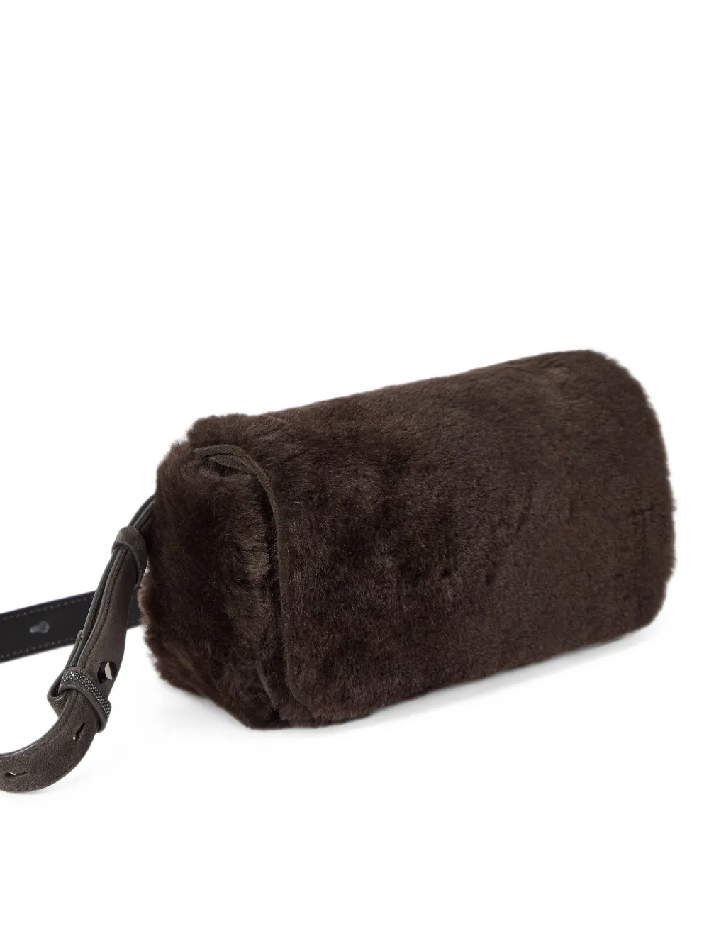 Brunello Cucinelli Kleine Explorer tas met ceintuur en sierketting Bruin