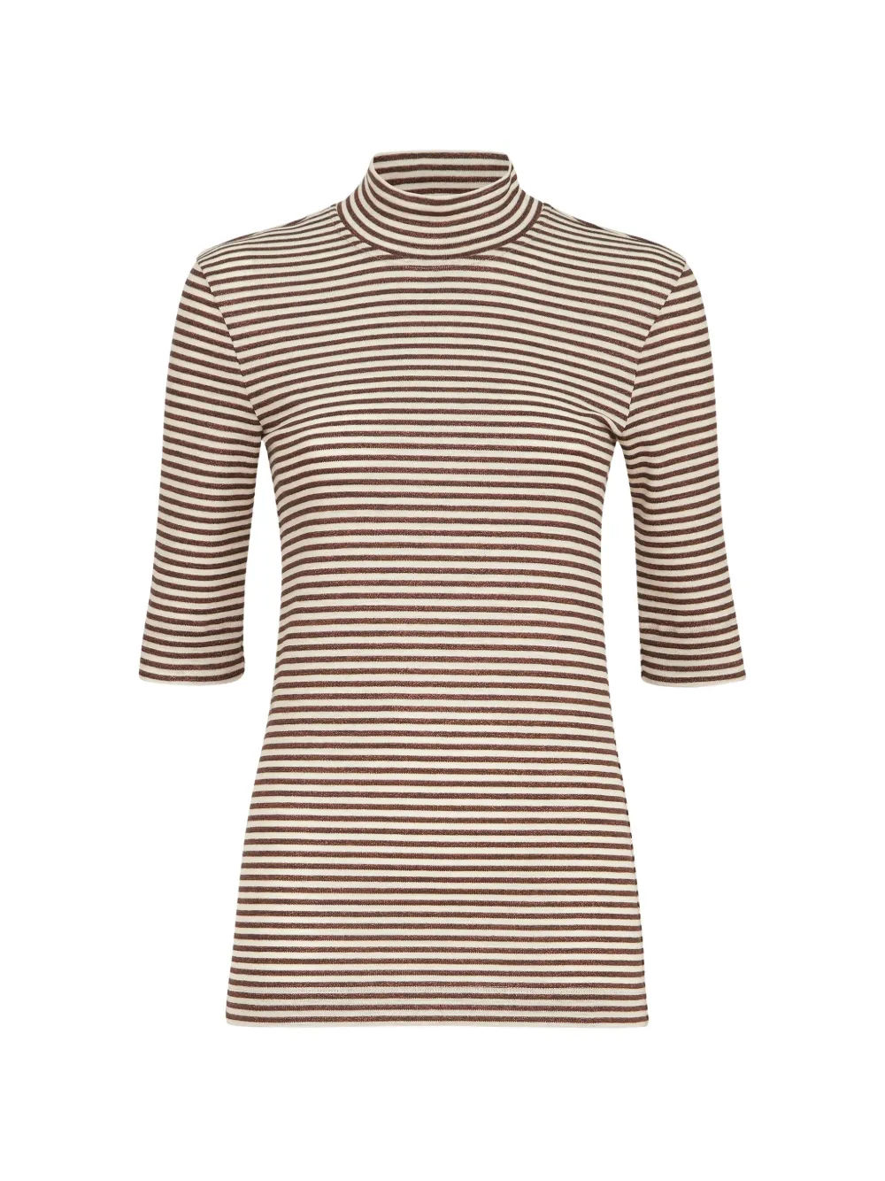 Brunello Cucinelli T-shirt Monili a righe - Toni neutri
