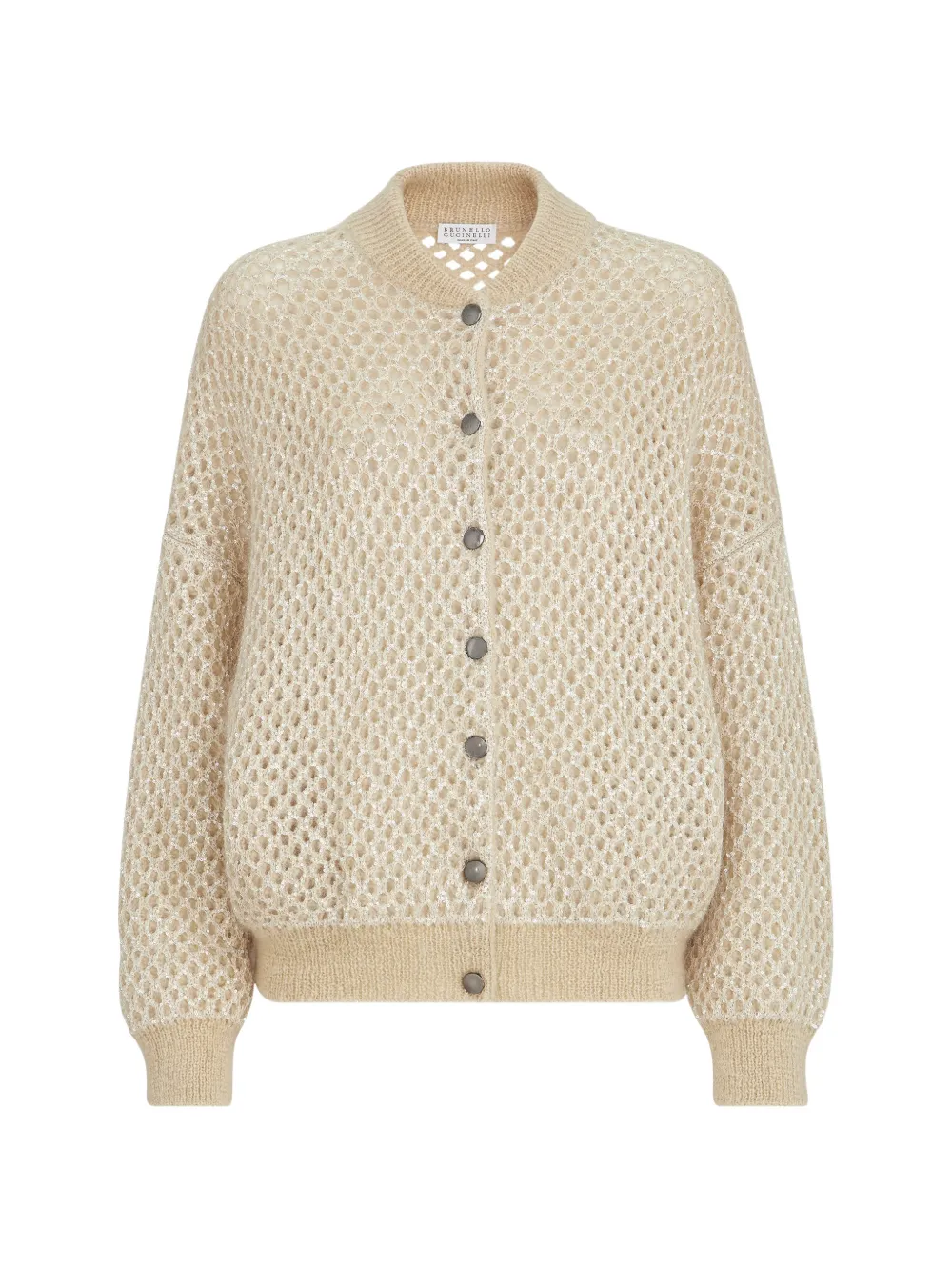 Brunello Cucinelli net-knit cardigan - Neutrals