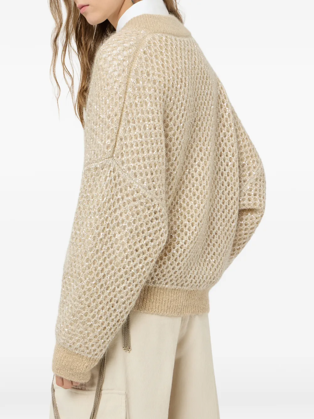 Brunello Cucinelli Netgebreid vest Beige