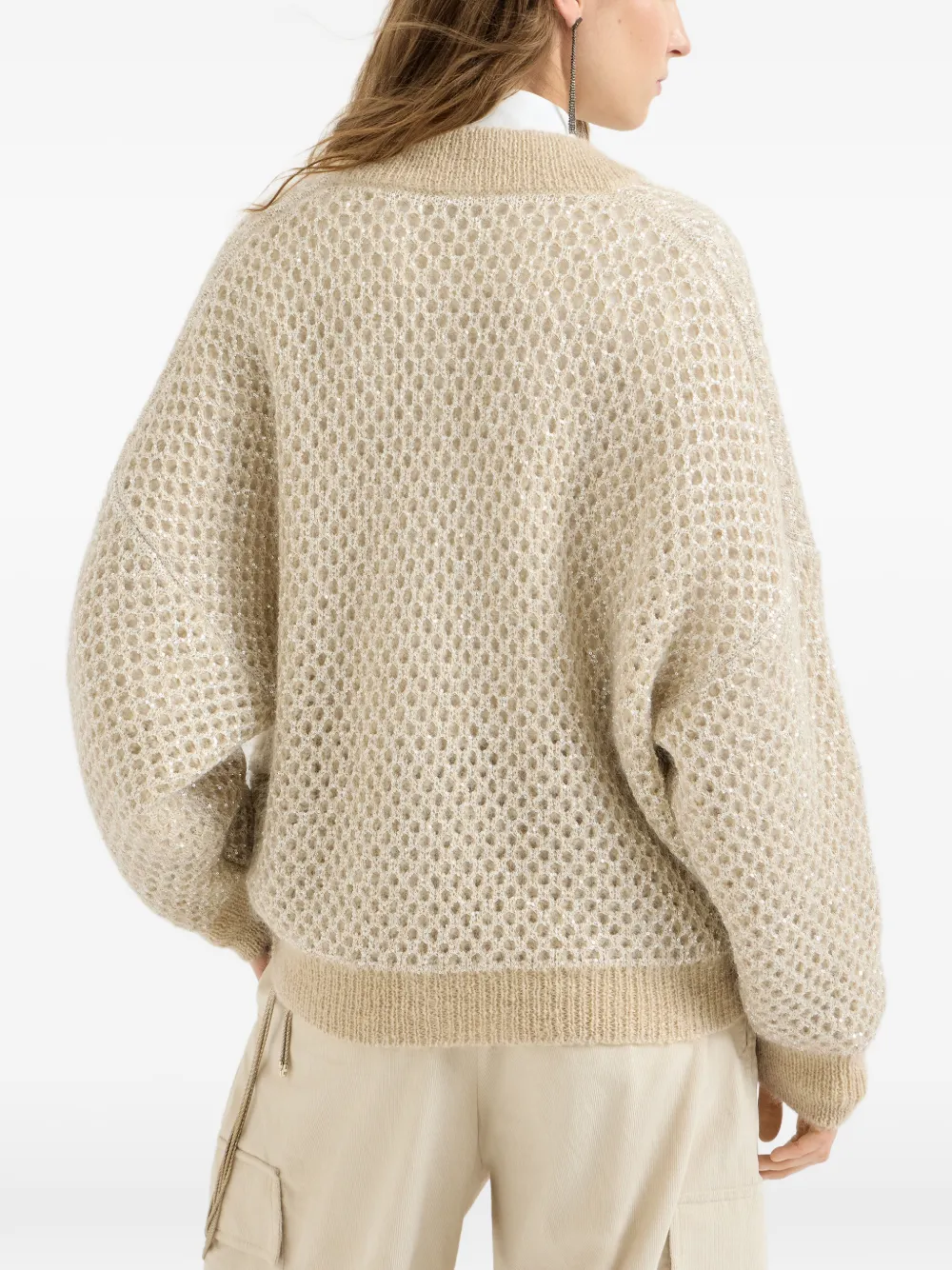 Brunello Cucinelli Netgebreid vest Beige