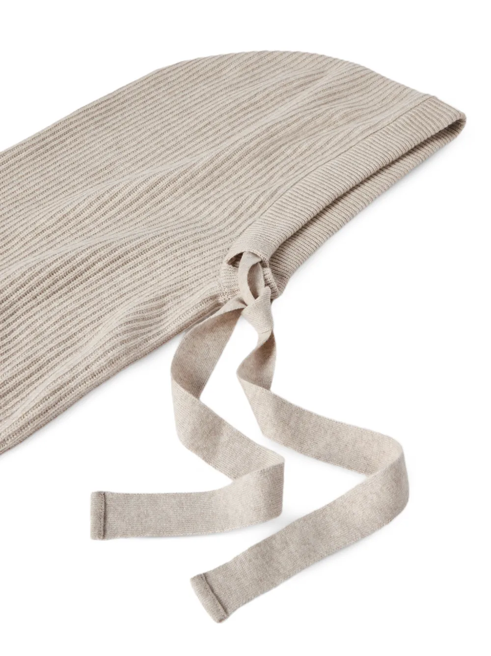 Brunello Cucinelli Kasjmier bivakmuts met Engelse ribsteek Beige