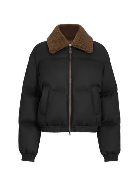 Brunello Cucinelli shearling-collar down jacket