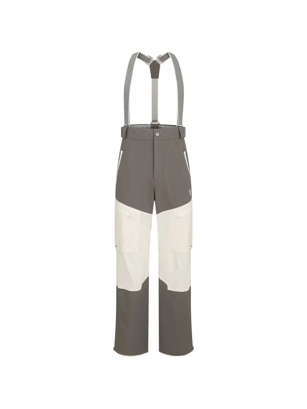 Brunello Cucinelli Mountain performance-salopette van verlijmde taf met logo Grijs