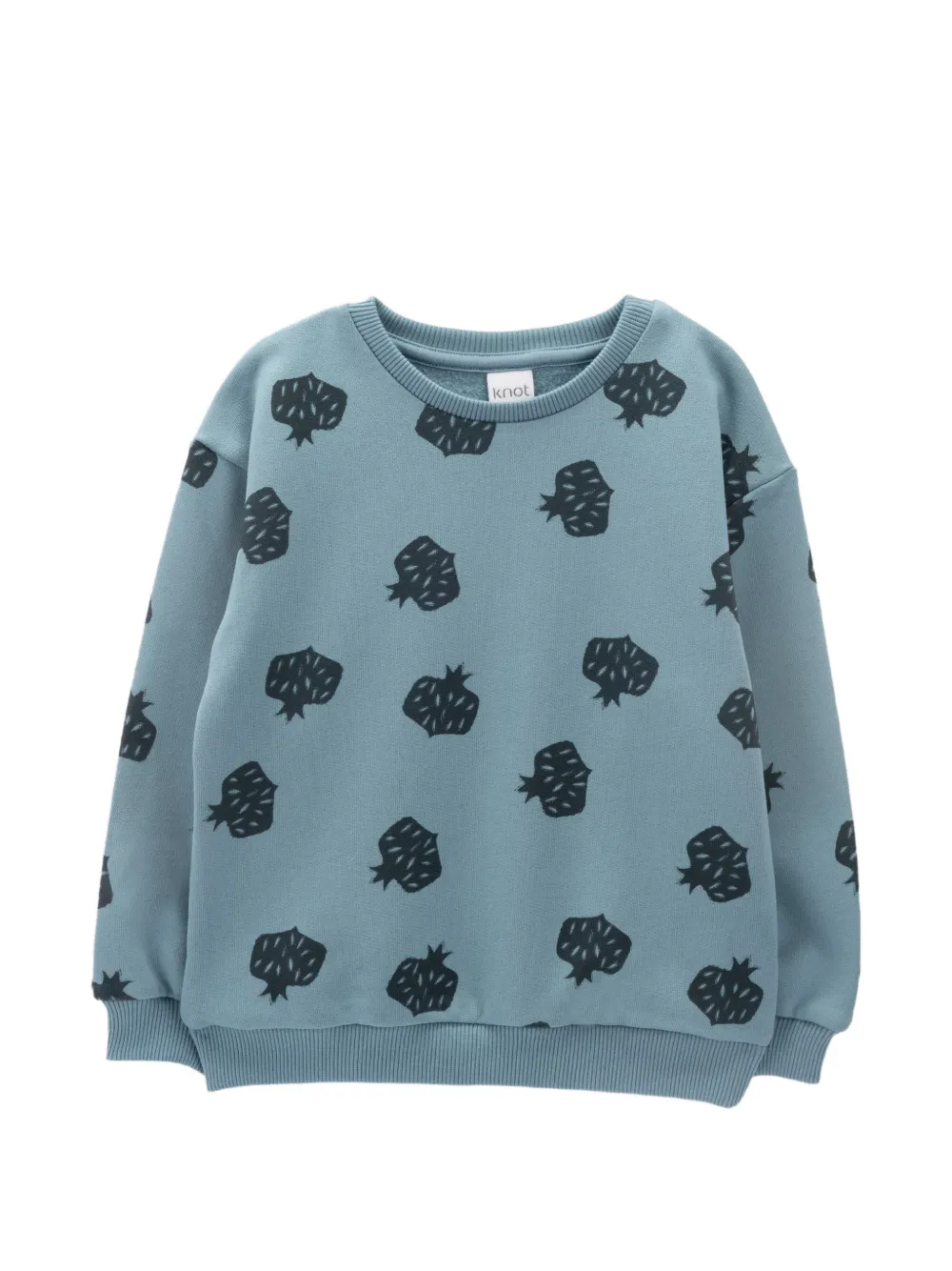 Knot Kids' Pom Pop Pomegranate-print Sweatshirt In Blue