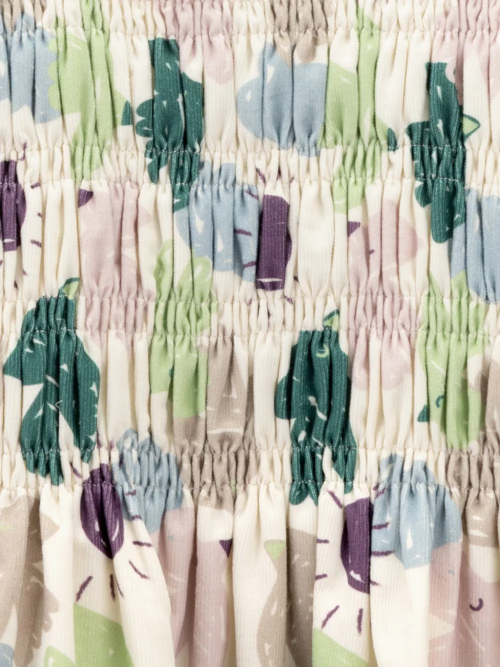 Knot Morning Songs gesmockte jurk Beige