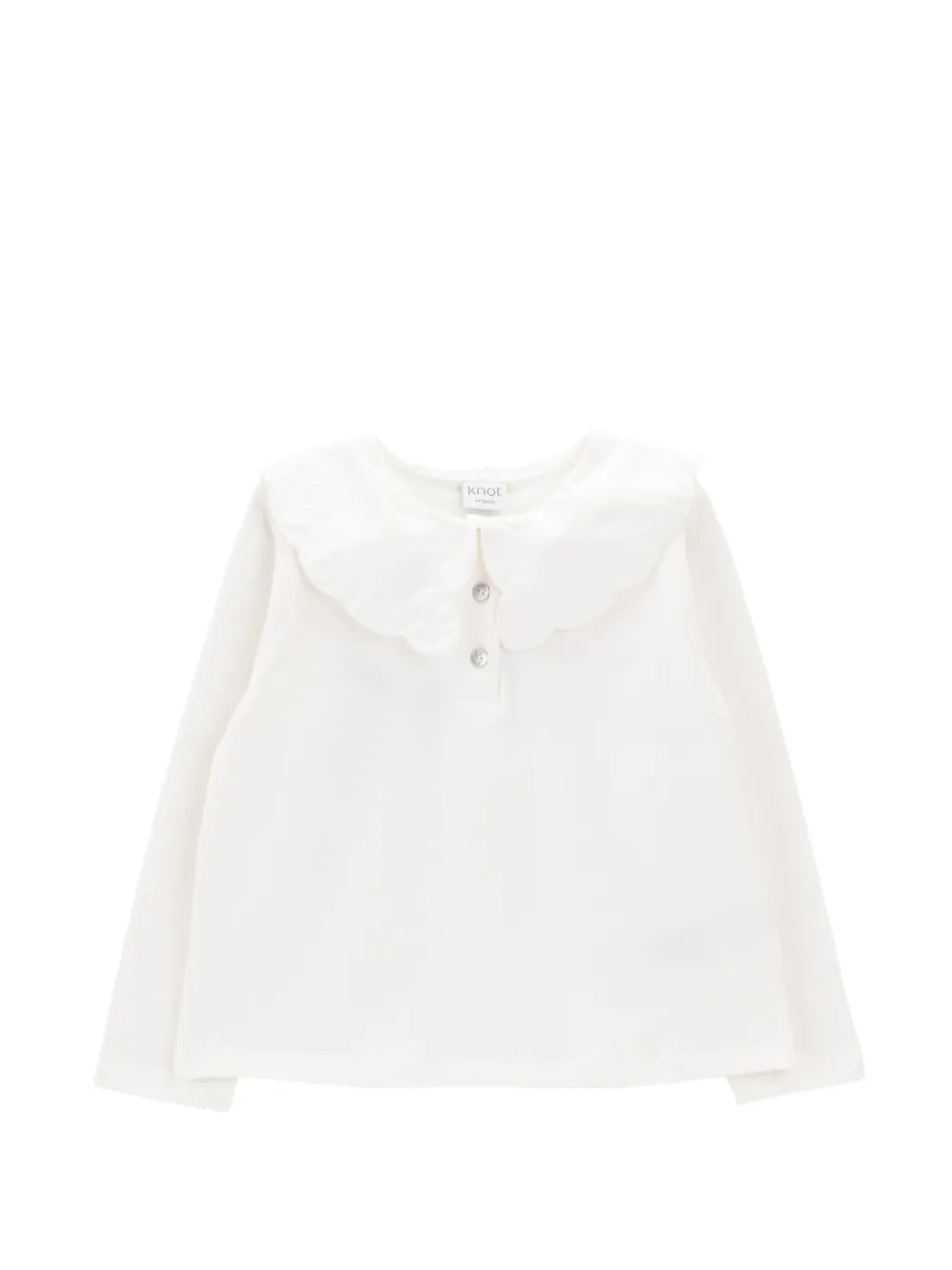 Knot Polo Riley con ricamo - Bianco
