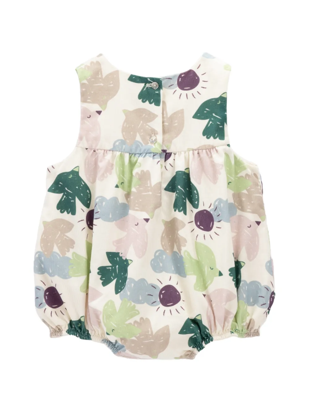 Knot Morning Songs ribfluwelen romper Beige