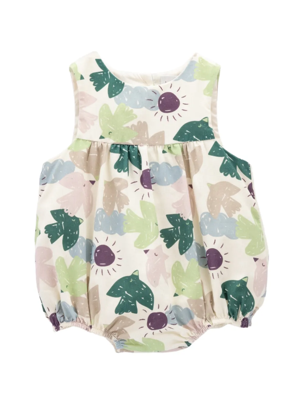 Knot Morning Songs ribfluwelen romper Beige