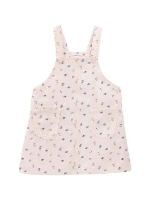 Knot Blush Petals floral-print pinafore dress