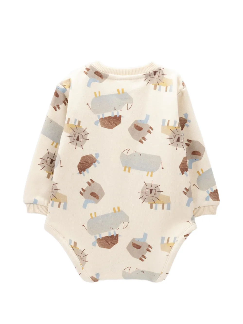 Knot Jungle Jam body met dieren-print Beige