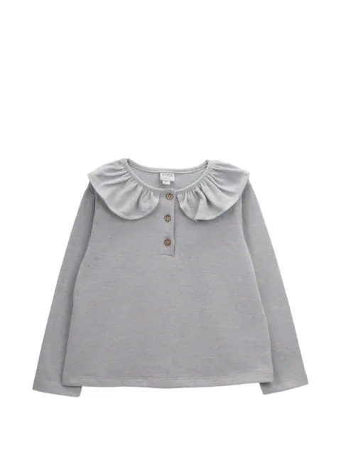 Knot Jane striped ruffled T-shirt