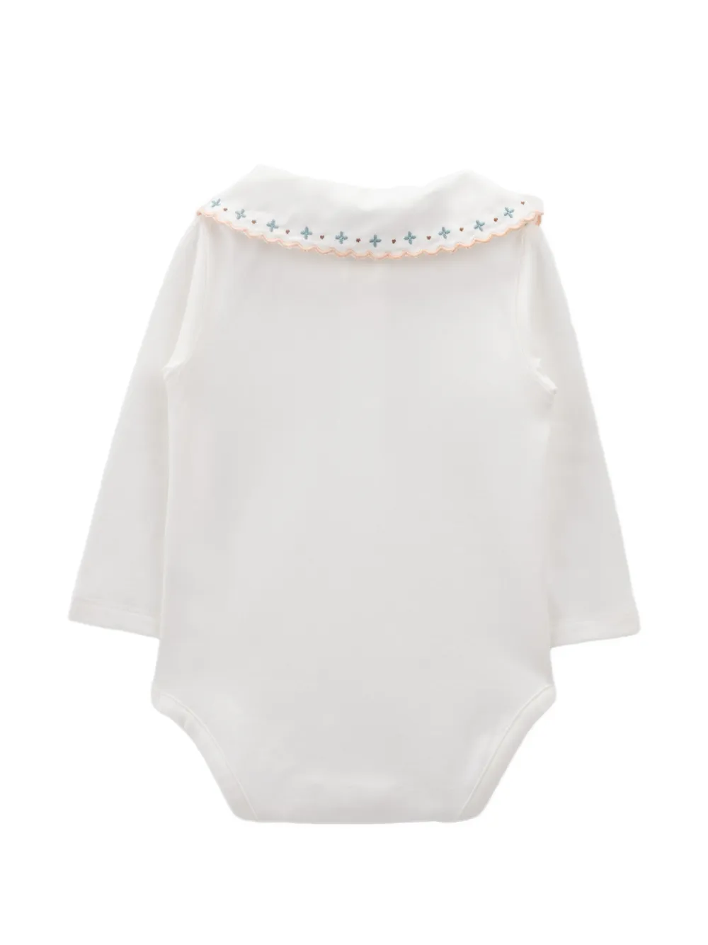 Knot Rosie body met geborduurde kraag Wit