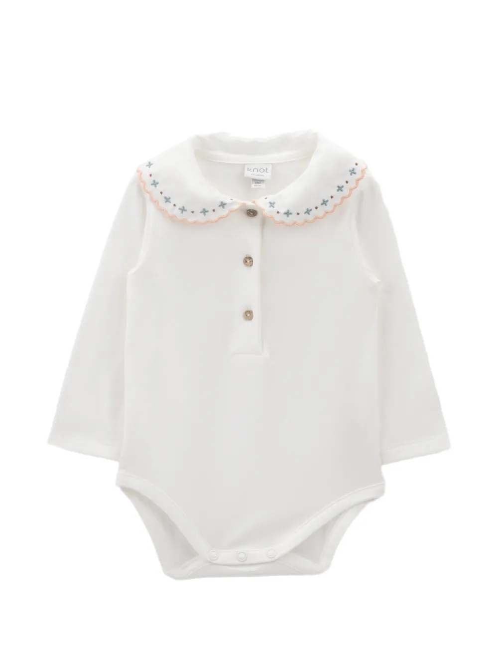 Knot body Rosie à col brodé - Blanc Knot body Rosie à col brodé - Blanc