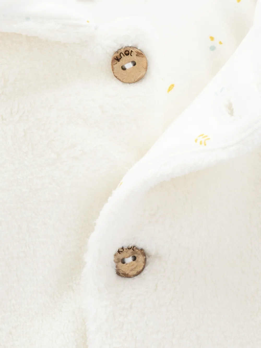 Knot Fluffy jack met capuchon Beige