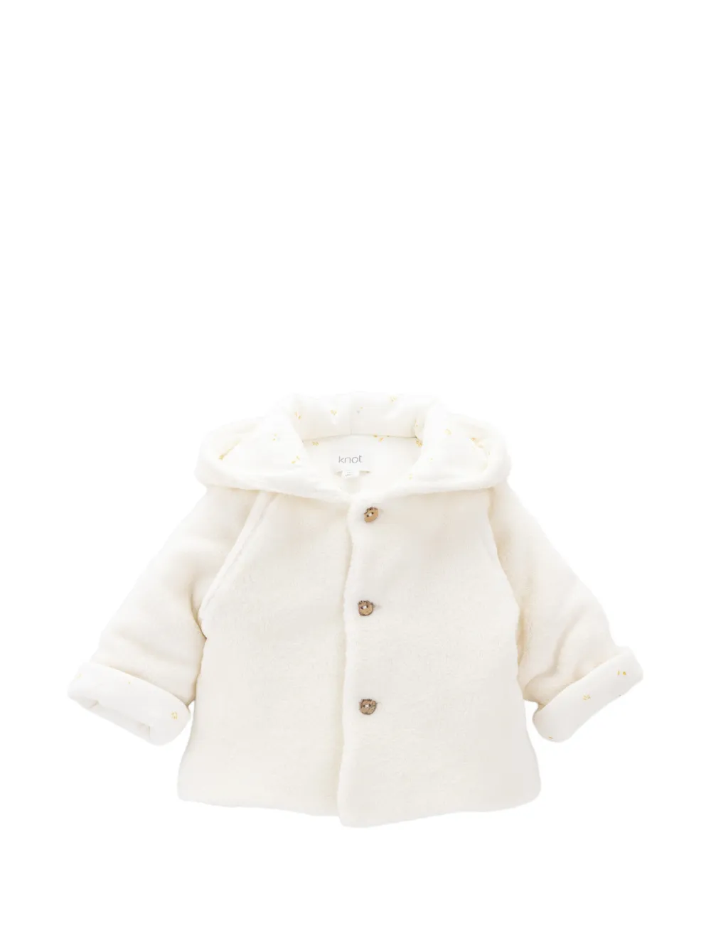 Knot Fluffy hooded jacket - Toni neutri