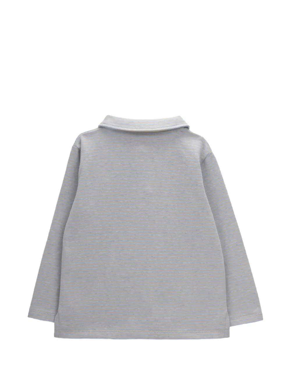 Knot Captain Stripes poloshirt met lange mouwen Grijs