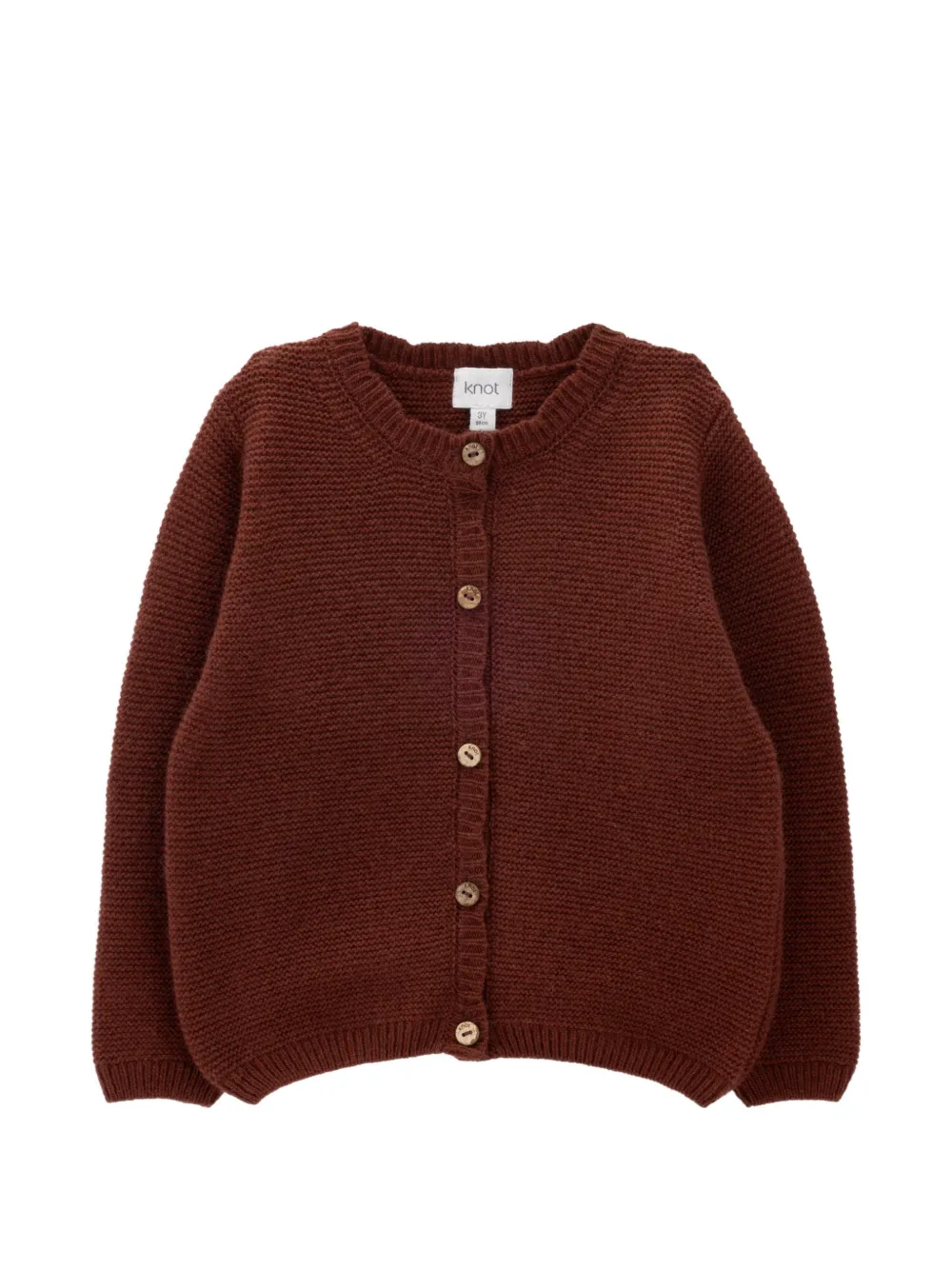 Knot Cardigan Scarlett in maglia grossa - Marrone