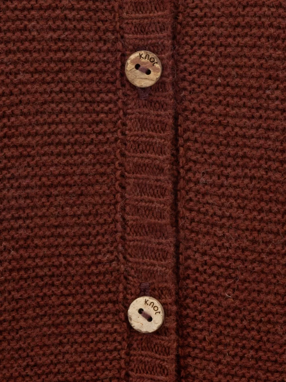 Knot Scarlett grofgebreid vest Bruin