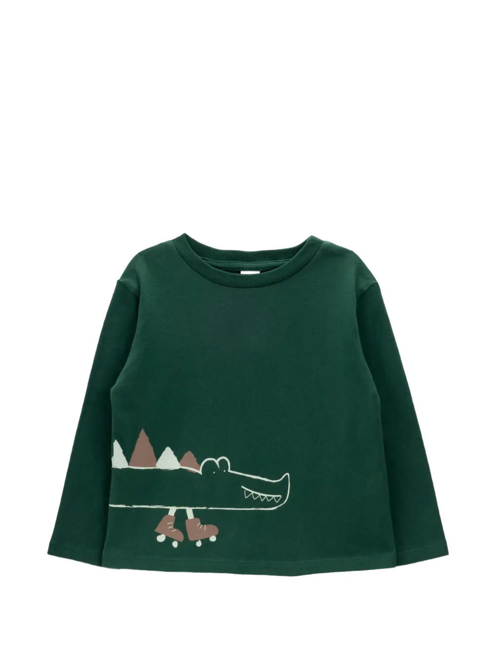 Knot T-shirt Croc a maniche lunghe - Verde
