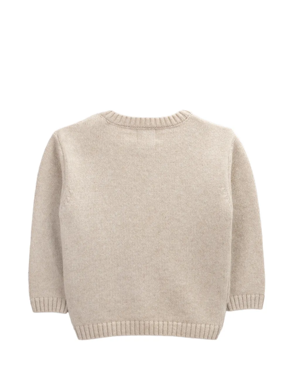 Knot Brigida trui met intarsia Beige