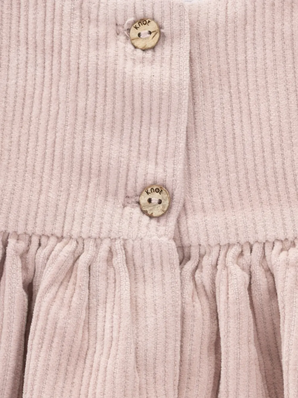 Knot Ribfluwelen jurk Roze