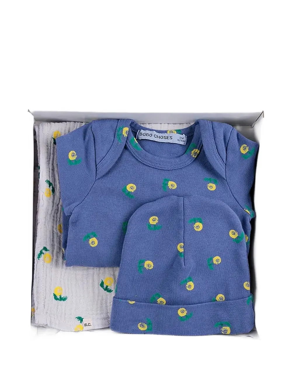Bobo Choses Drie Stamp Bloom rompers met bloemen-print Paars