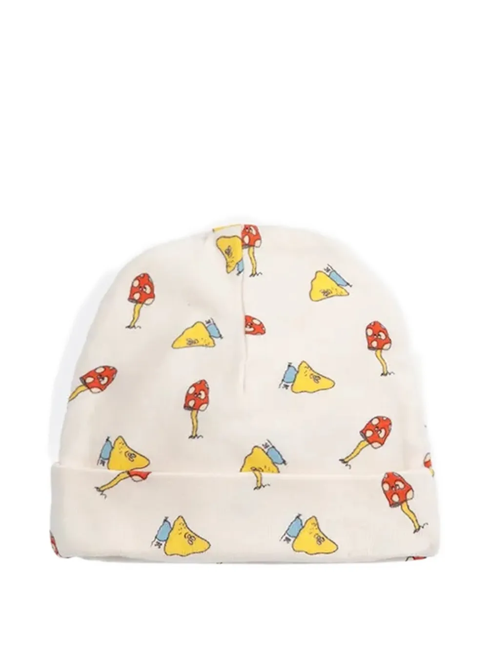 Bobo Choses Drie Mush Monster rompers met paddenstoelen-print Wit