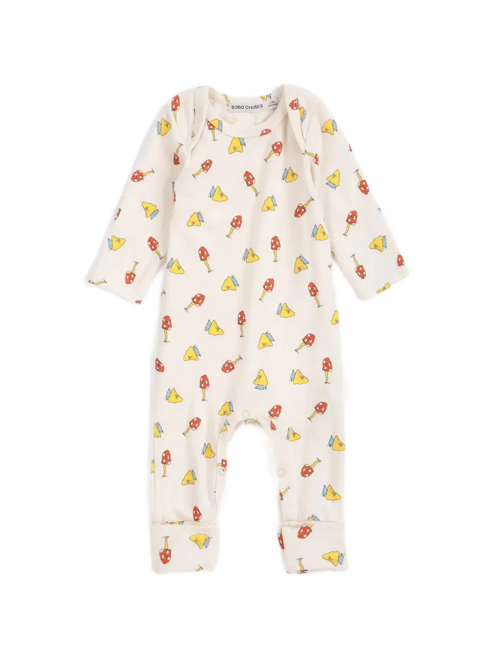 Bobo Choses Drie Mush Monster rompers met paddenstoelen-print Wit