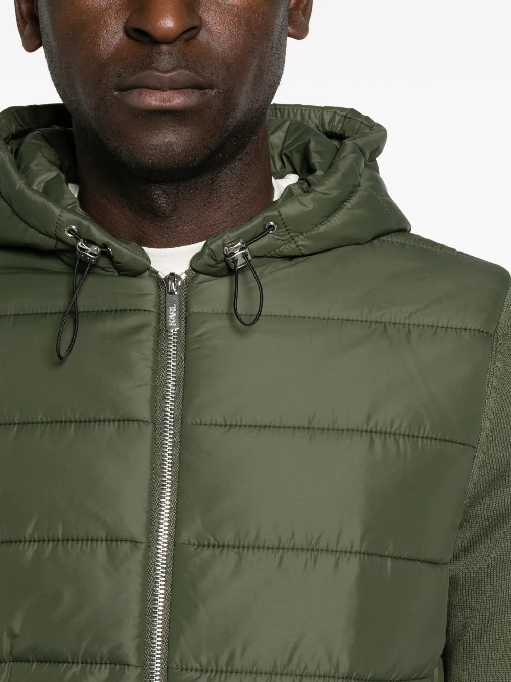 Karl Lagerfeld Gevoerd jack met capuchon Groen