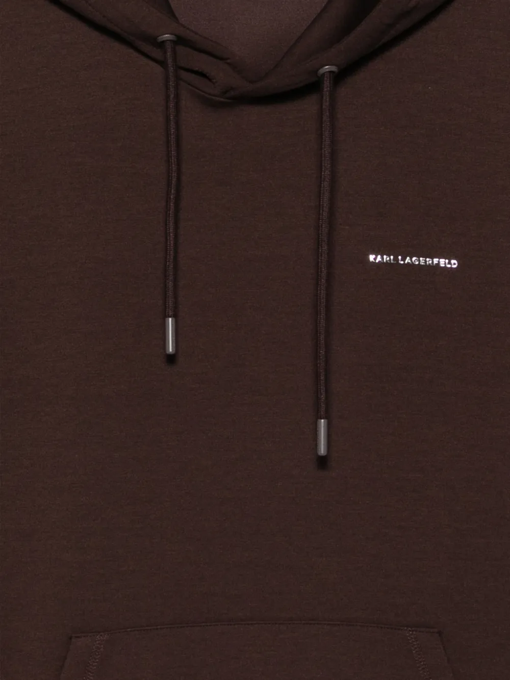 Karl Lagerfeld logo-print hoodie Bruin