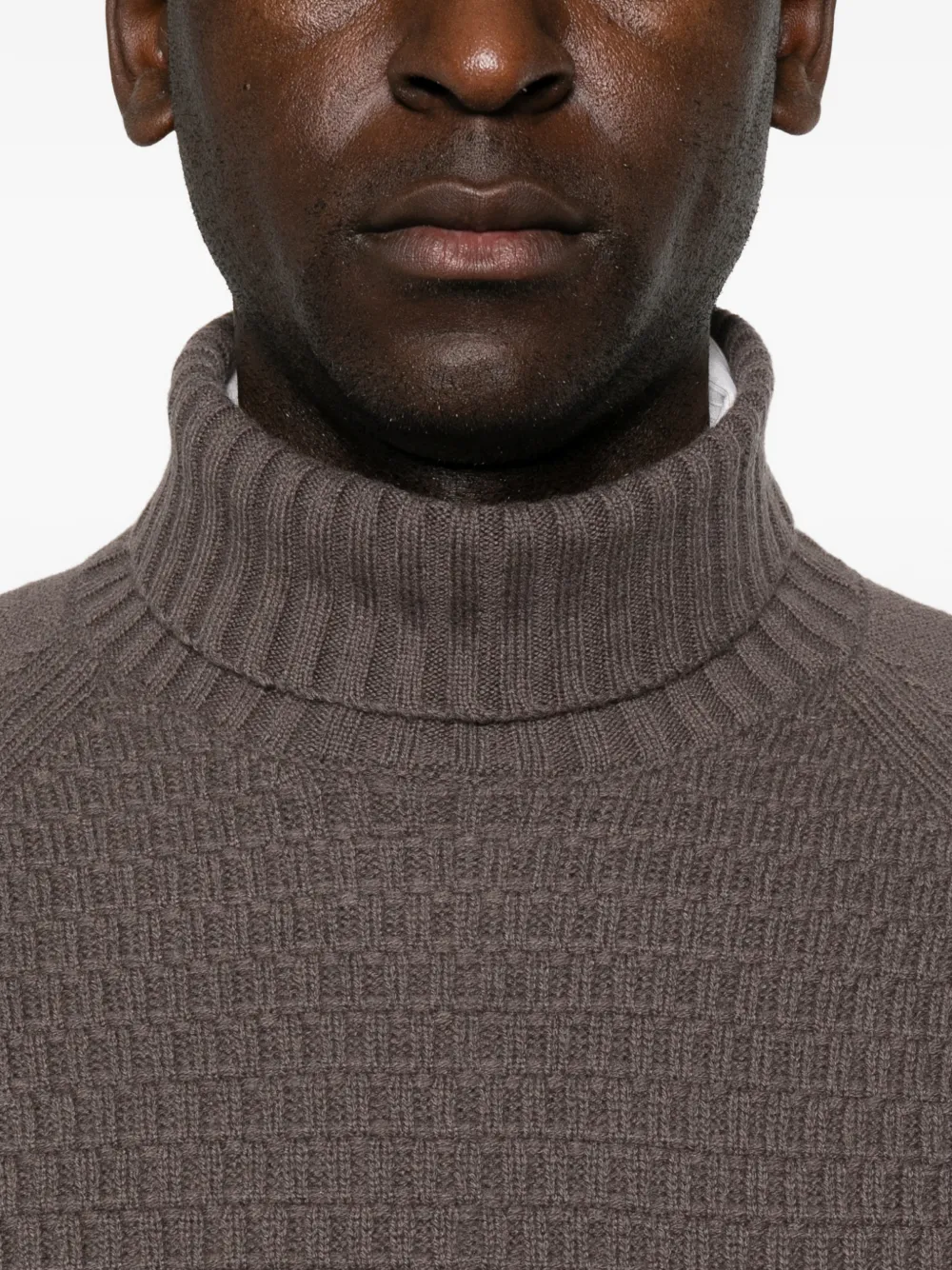 Corneliani Trui met wafelpatroon en raglan mouwen Bruin