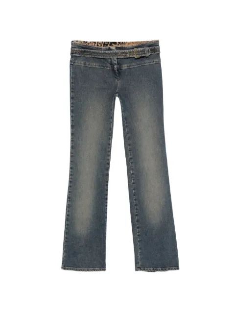 Roberto Cavalli Vintage 2000s belted jeans
