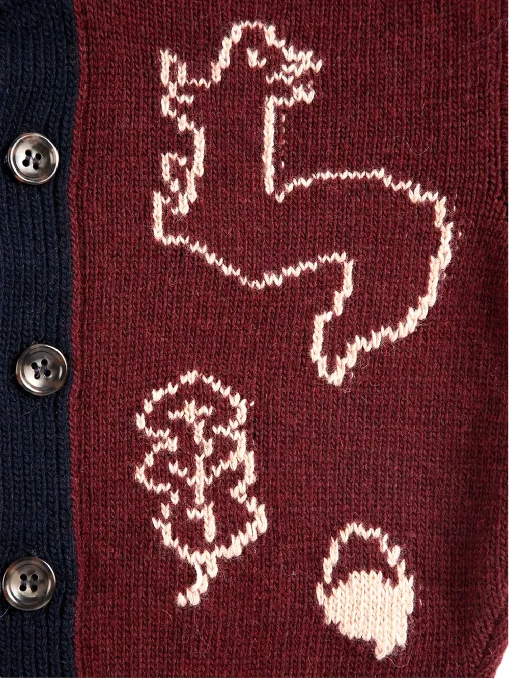 Bobo Choses Forest Scene gebreid vest met grafische intarsia Rood