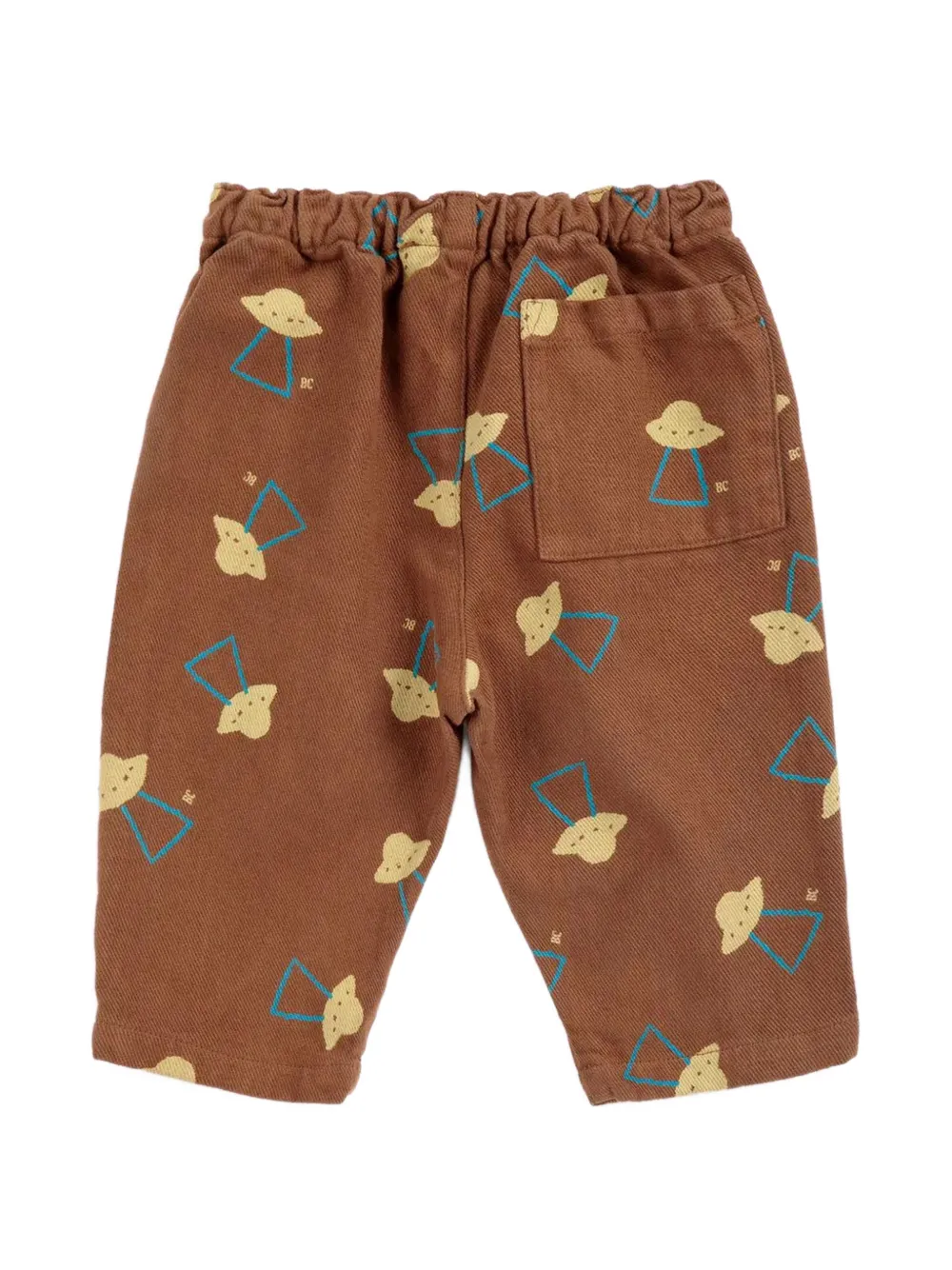 Bobo Choses Broek met elastische taille en UFO-print Bruin
