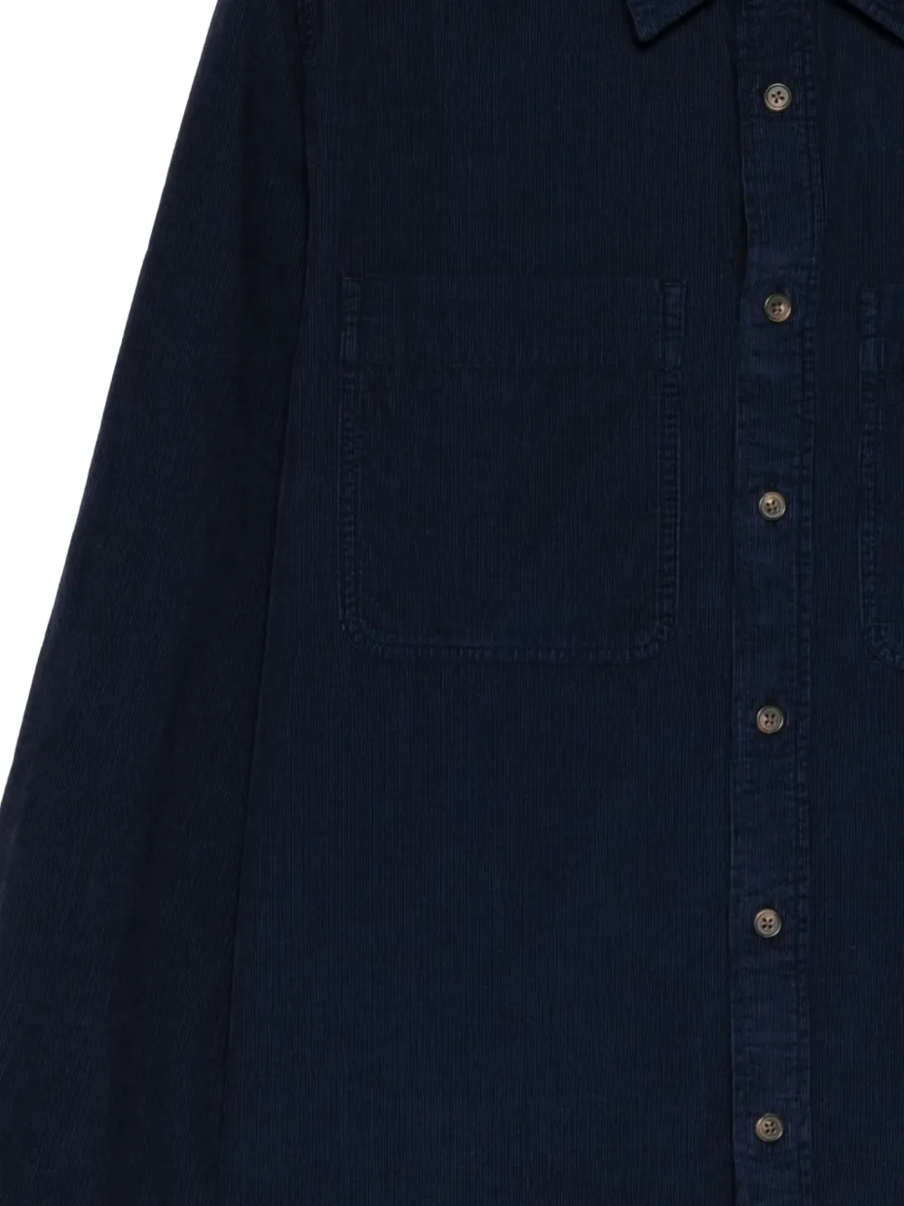 PS Paul Smith Ribfluwelen overhemd met borstzak Blauw