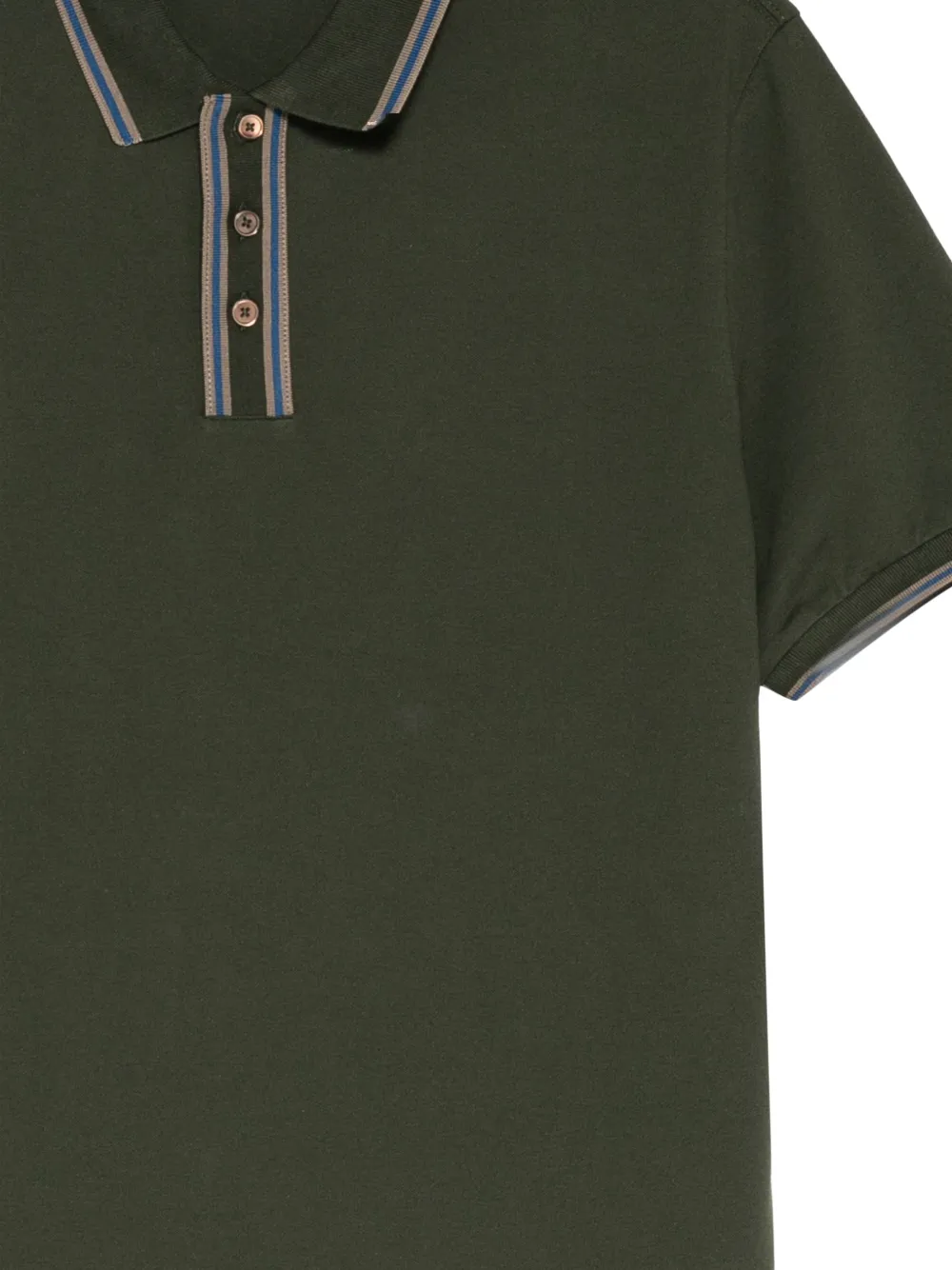 PS Paul Smith Poloshirt met gestreepte afwerking Groen