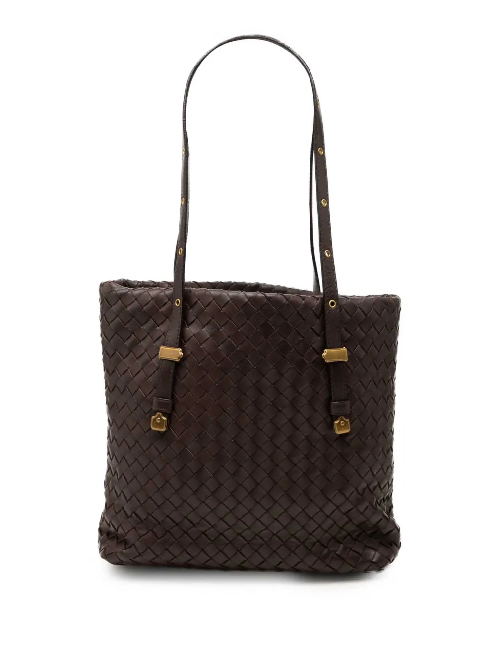 Bottega Veneta Pre-Owned sac cabas Capri en cuir Nappa Intrecciato (2007) - Marron