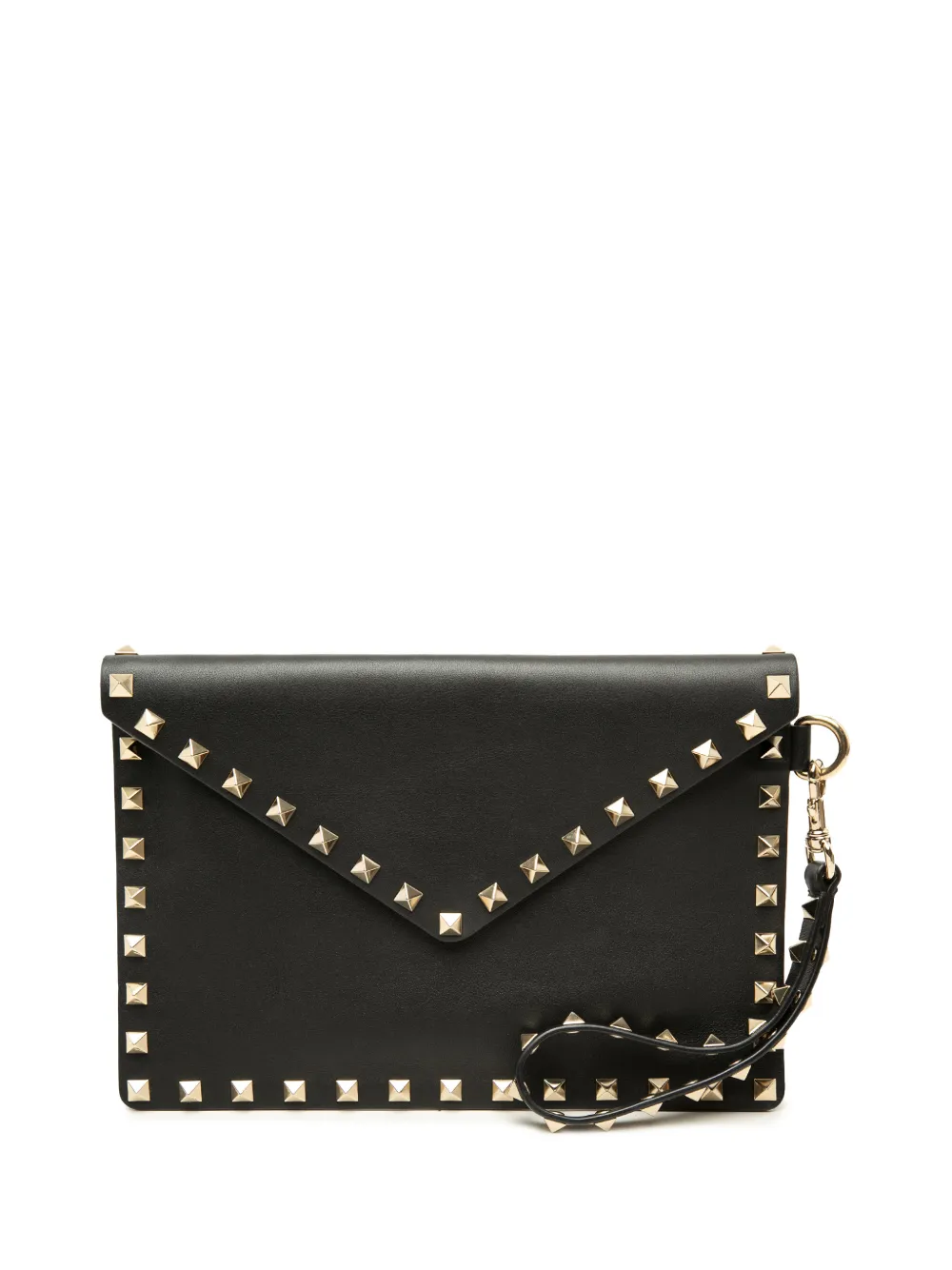 Valentino Garavani Pre-Owned 2000-2017 Calfskin Rockstud Envelope Flat Wristlet clutch bag - Schwarz