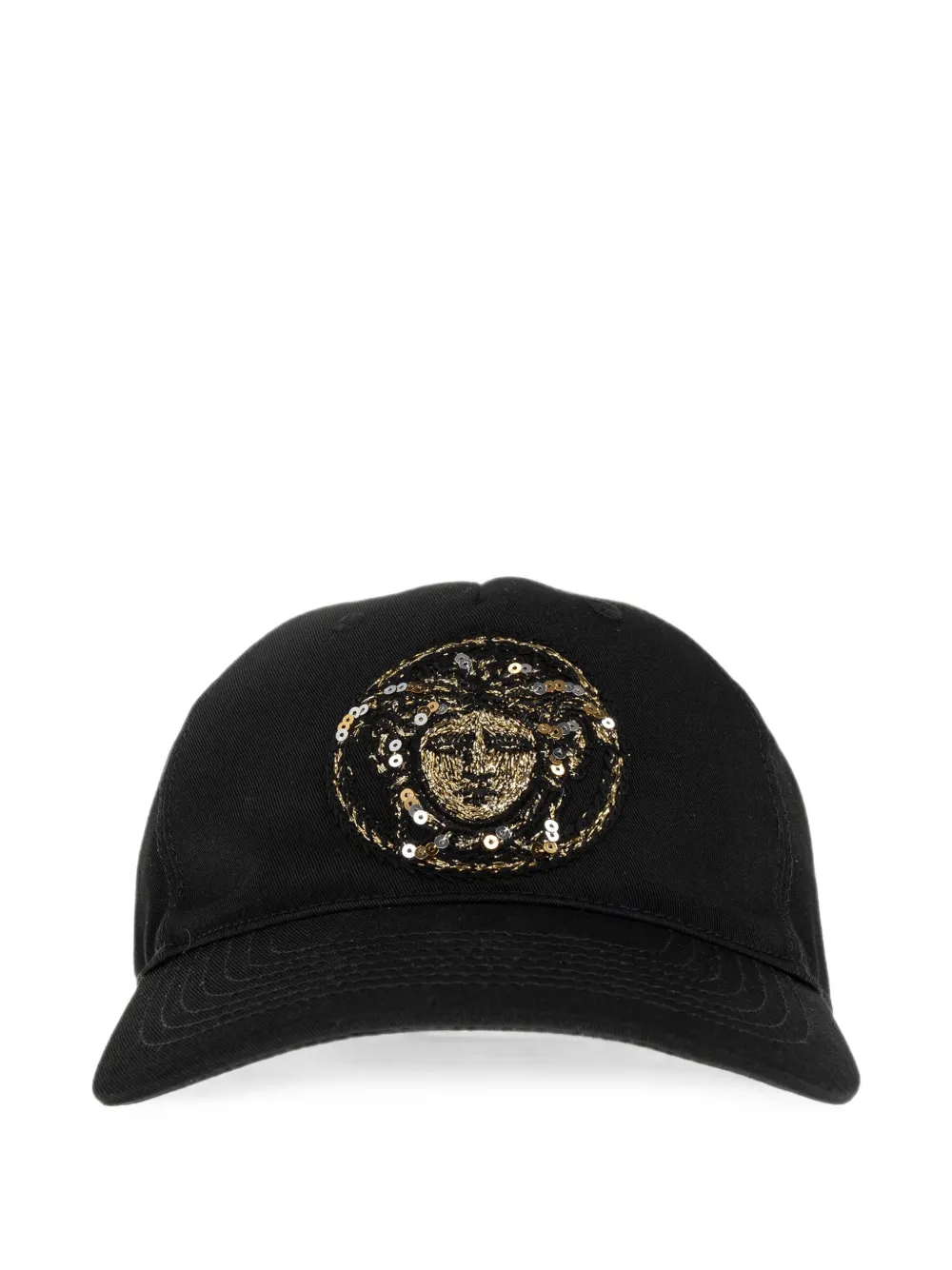 Versace embroidered cotton baseball cap - Noir Versace embroidered cotton baseball cap - Noir