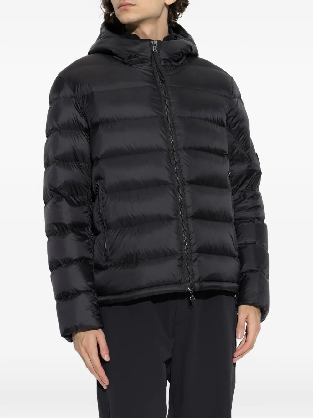BOGNER Hugh quilted hooded jacket Zwart